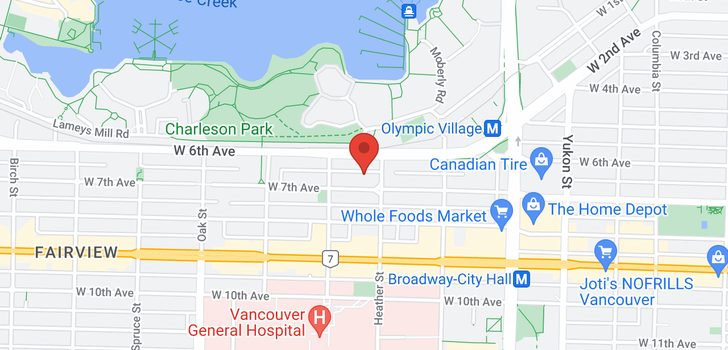 map of 101 725 W 7TH AVENUE